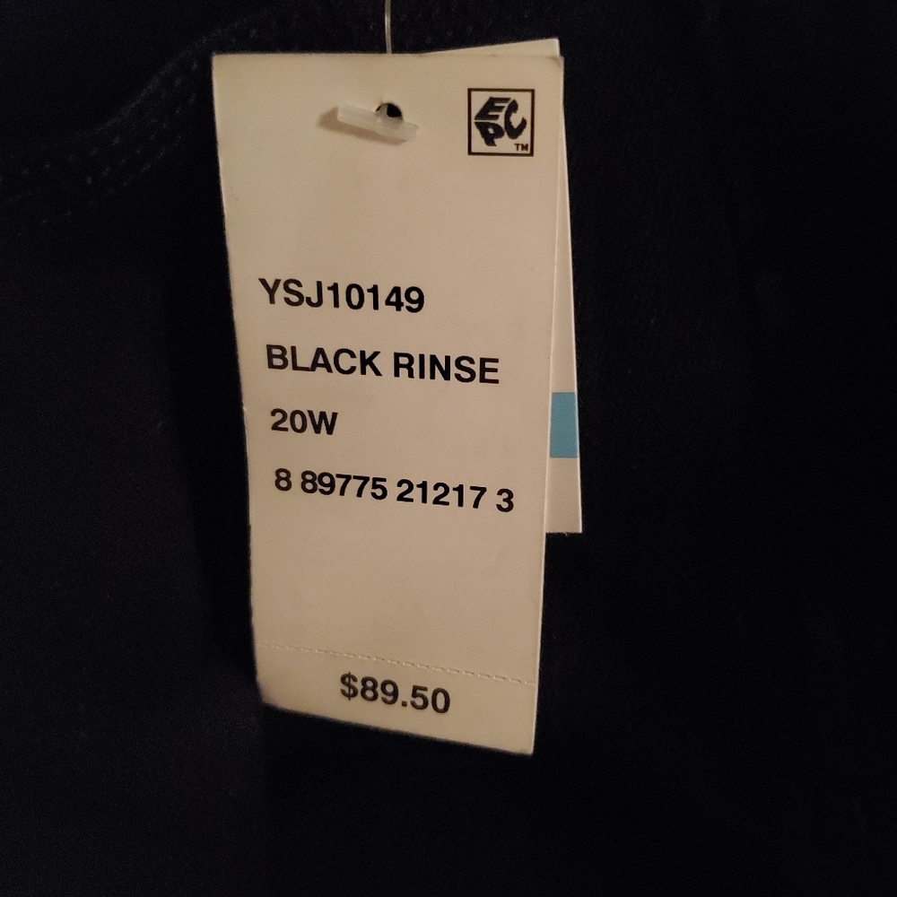 YSJ Black Frayed Hem Skinny Jeans Size 20W NWT - Picture 4 of 4